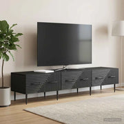 Mobile TV Nero 147 x 34,5 x 30 cm Legno ingegnerizzato 894936