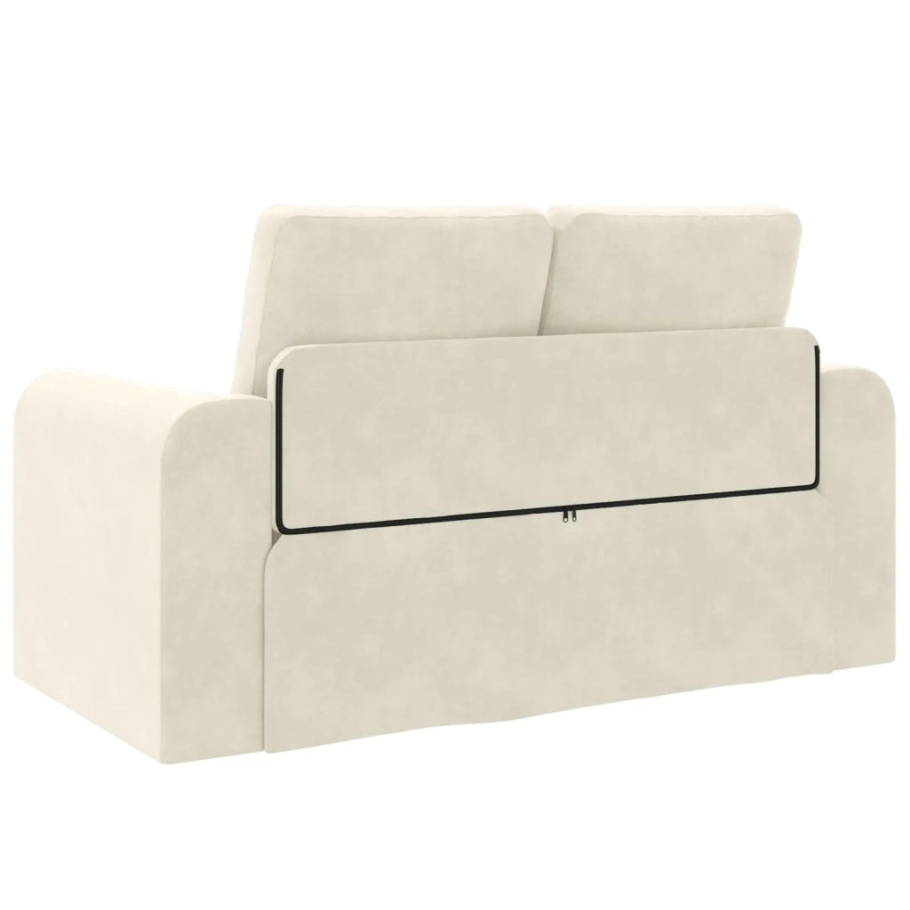Divano letto Crema 148 x 71 x 83 cm Velluto 4106690