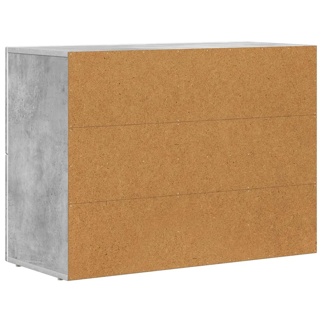 Credenza-Buffet-Armadio da cucina Grigio cemento 80.5 x 35 x 59 cm Legno multistrato