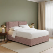 Formby, Letto Matrimoniale Sfoderabile Made in Italy, Rosa Antico