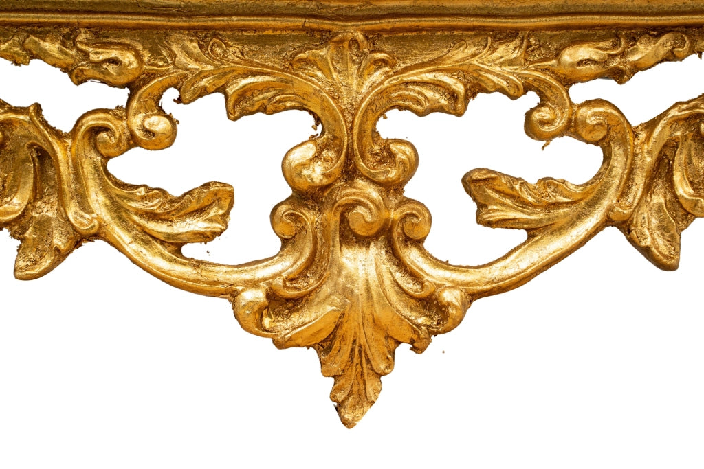 Biscottini MENSOLA A MURO IN LEGNO FINITURA FOGLIA ORO ANTICATO L46XPR17XH22 CM MADE IN ITALY