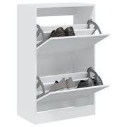 Scarpiera-Scaffale per scarpe Bianca 60x34x96,5 cm in Legno Multistrato