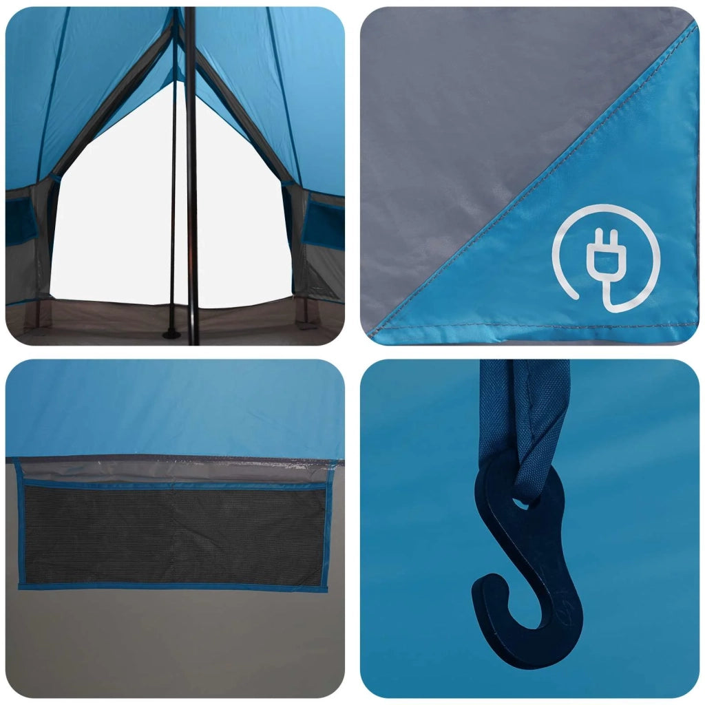 Tenda Tipi con tetto Blu 250 x 250 cm Poliestere e Acciaio 42028720
