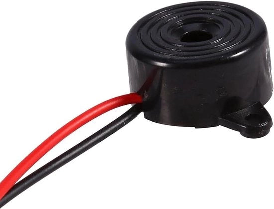 Sirena elettronica 12V per allarme con suono attivo a piëzo - tono continuo - lunghezza 100mm
