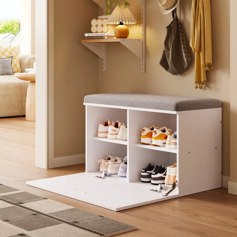 Moderno mobile porta scarpe con seduta – panca per l'ingresso, bianco stile loft