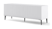 MOBILE RAVENNA B PORTA TV IN MDF RIVESTITO IN FOGLIO 3D 150 BIANCO OPACO GAMBE NERE