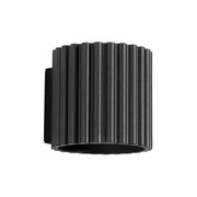 Pure Lume VISTAO applique nera tubo rigato 10cm su-giù G9