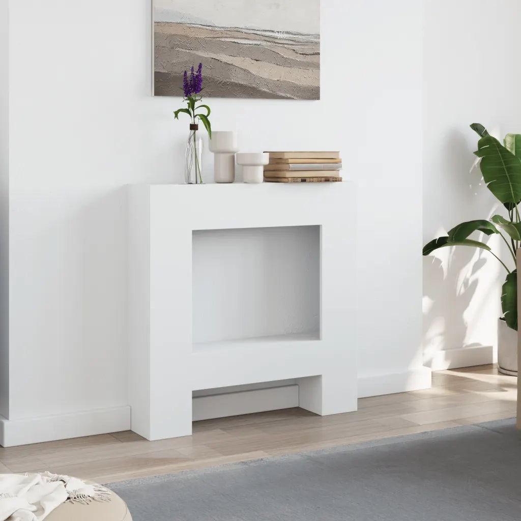 Cornice per Camino Bianca 81x18x82 cm in Truciolato CFW6780031