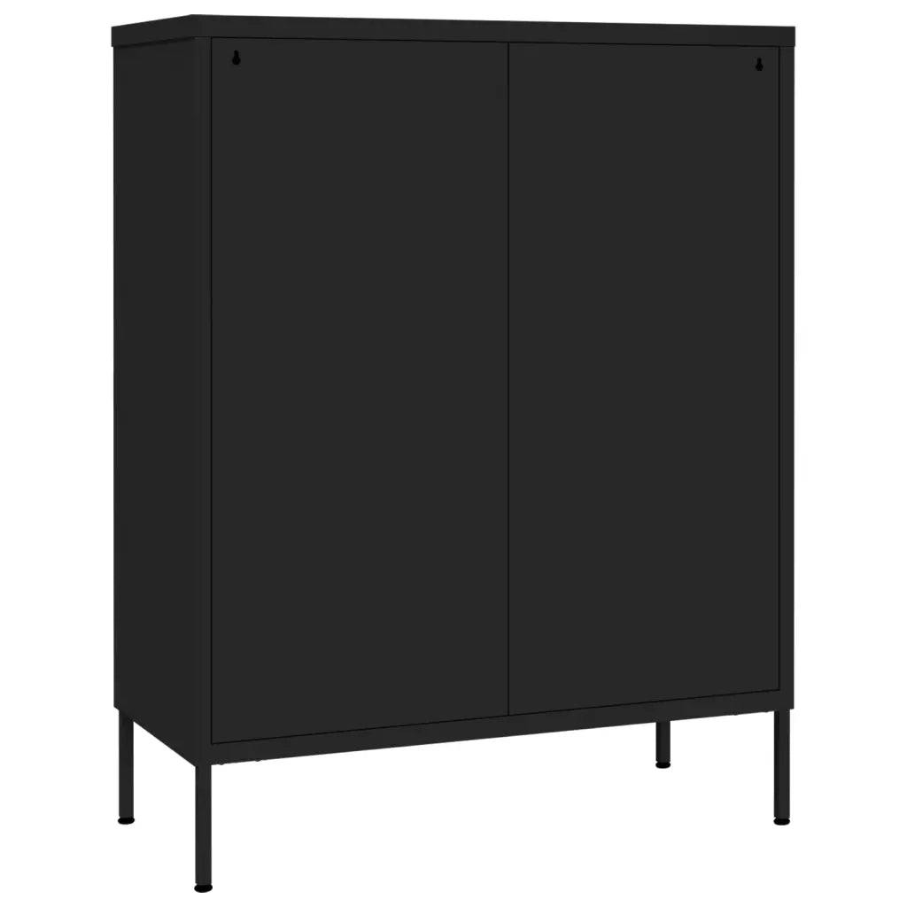 Cassettiera Nera 80x35x101,5 cm in Acciaio 336151