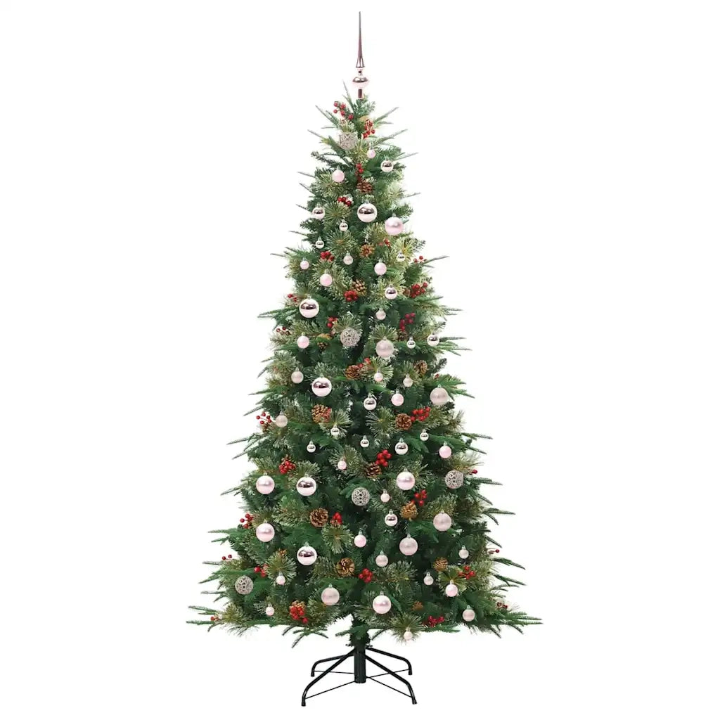 Albero di Natale | Decorazioni natalizie Artificiale con Rami Pieghevoli Verde 210 cm