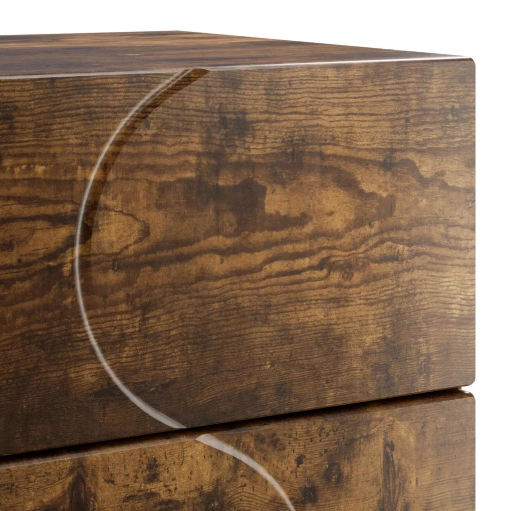 Armadio da Notte Rovere Fumo 33,5 x 34,5 x 60 cm 8011433