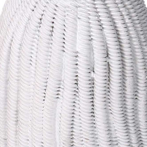 Portacandele resina nappina bianco cm Ø14xh25,6