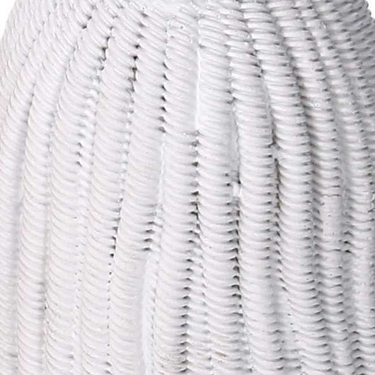 Portacandele resina nappina bianco cm Ø14xh25,6