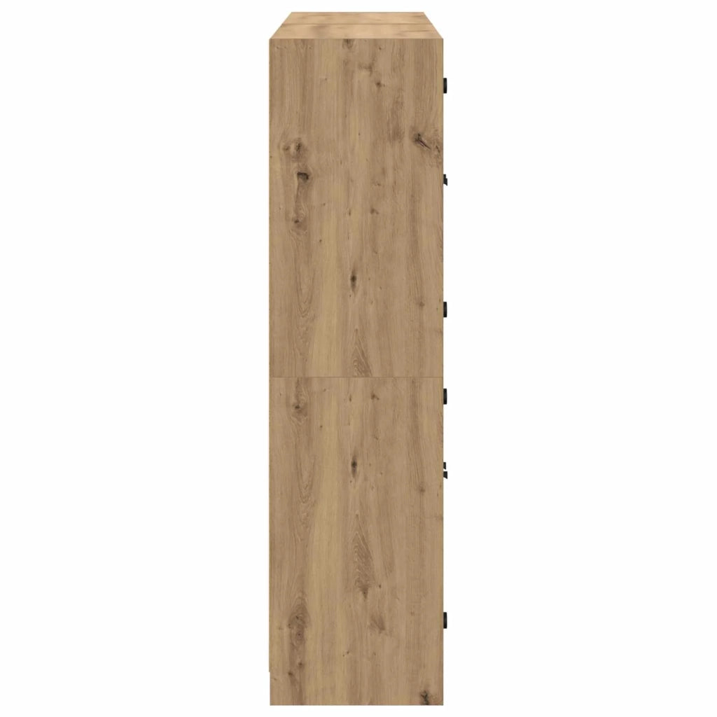 Credenza 2 pcs Rovere artigianale 68 x 37 x 142 cm 3402645