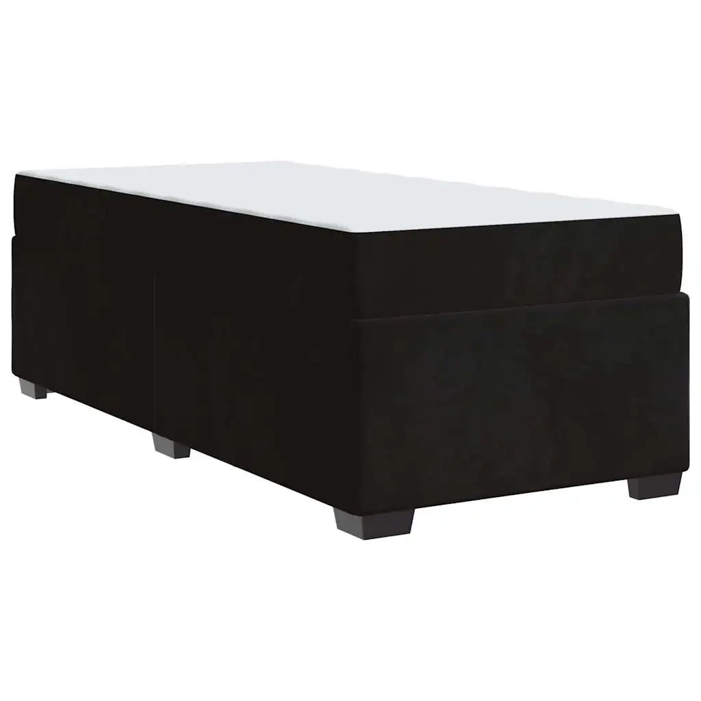 Struttura del letto con materasso Nero 80 x 200 cm Tessuto