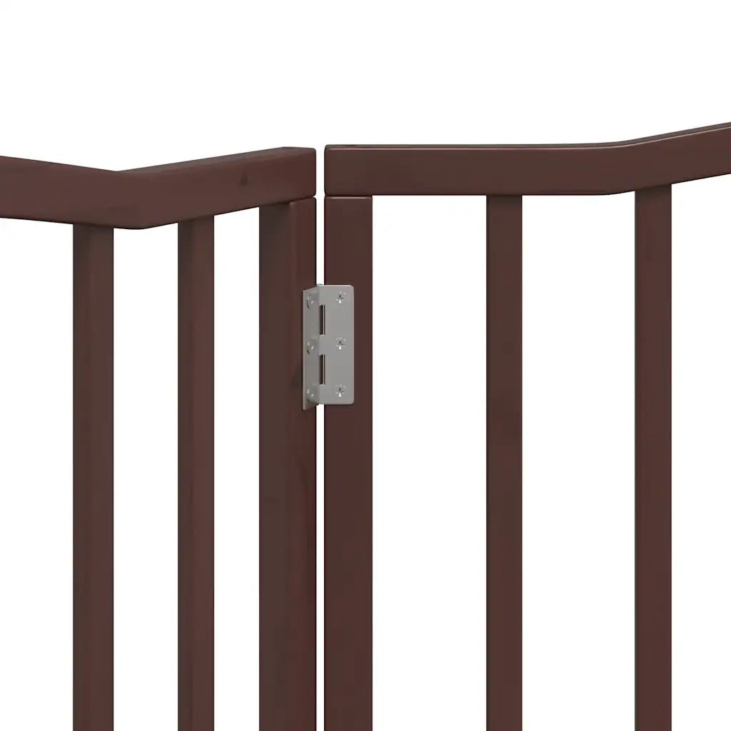 vidaXL Cancello Cani Pieghevole 2 Pannelli Marrone 160cm Legno Pioppo