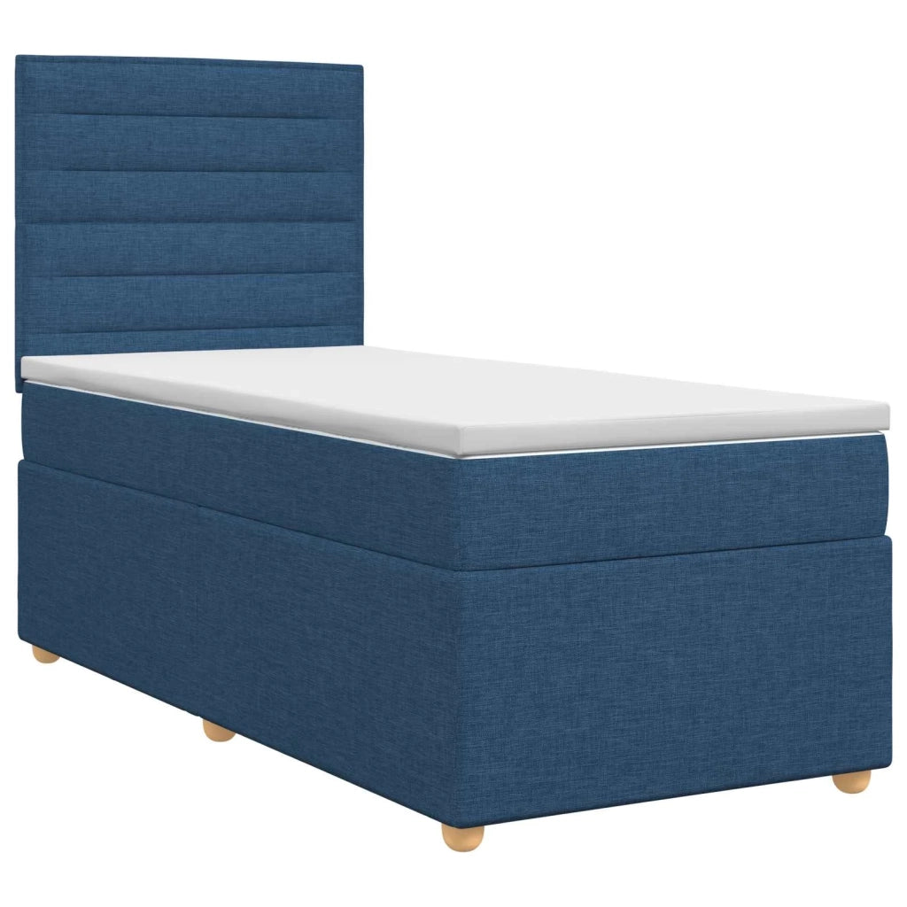Letto box spring con materasso Blu 80 x 200 cm Tessuto 3453752