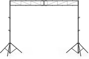 Supporto Luce a Traliccio, Traliccio Luci Regolabile in Altezza 140-264,9 cm con Piedini Antiscivolo, Treppiede Stabile in Ferro, Portata 50 kg, Pieghevole per Palco, Eventi, Feste e Concerti