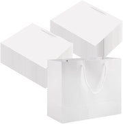 Zaini di regalo 40 pezzi - Borse di carta bianche - 250 g - 25 x 30 x 13,5 cm - Maniglie - Ideali per compleanni/matrimoni - Borse di regalo