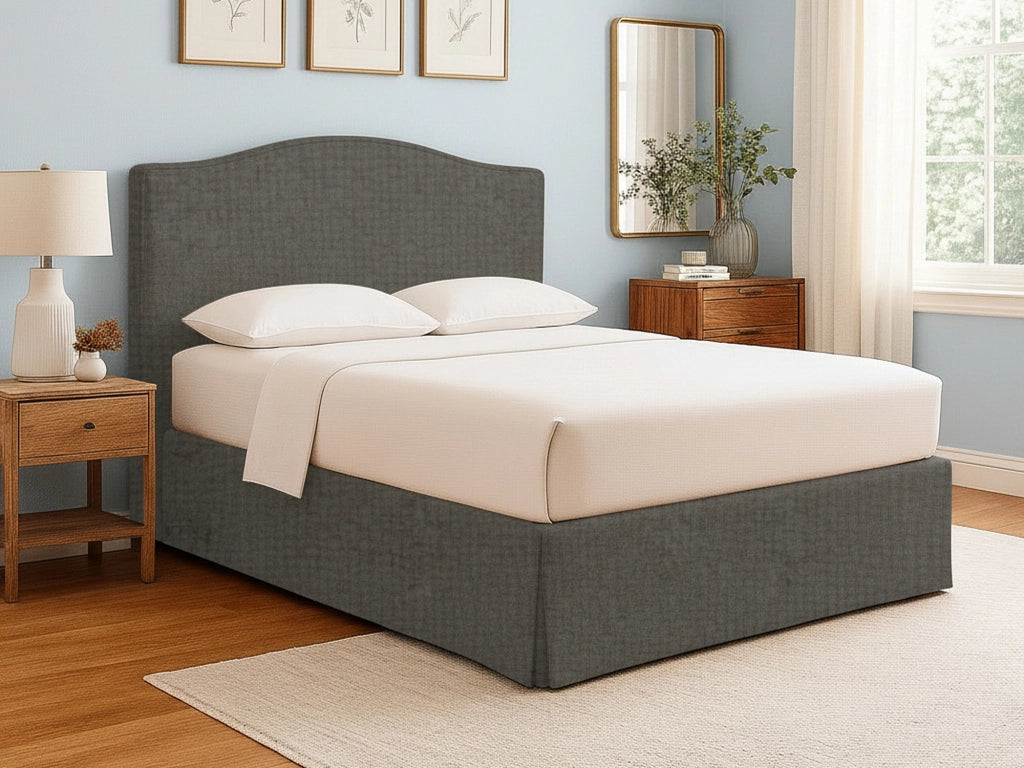 Eccles, Letto Singolo Sfoderabile Made in Italy, Grigio Tortora