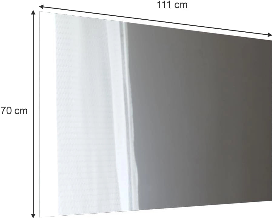 Specchio bagno Viola, Bianco, 4 x 70 cm, montabile a parete e compatibile con la collezione Viola