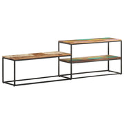 Mobile TV multimediale mensola TV credenza TV sala da pranzo soggiorno camera da letto 180 x 30 x 50 cm legno massello di recupero marrone 02_0026090
