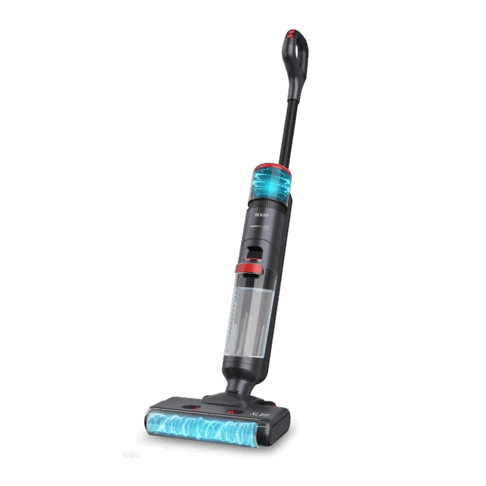 Aspirapolvere lavapavimenti senza fili 2 in 1, aspira e lava con batteria 28,8V e autonomia 50 min, doppio filtro HEPA - Sogo
