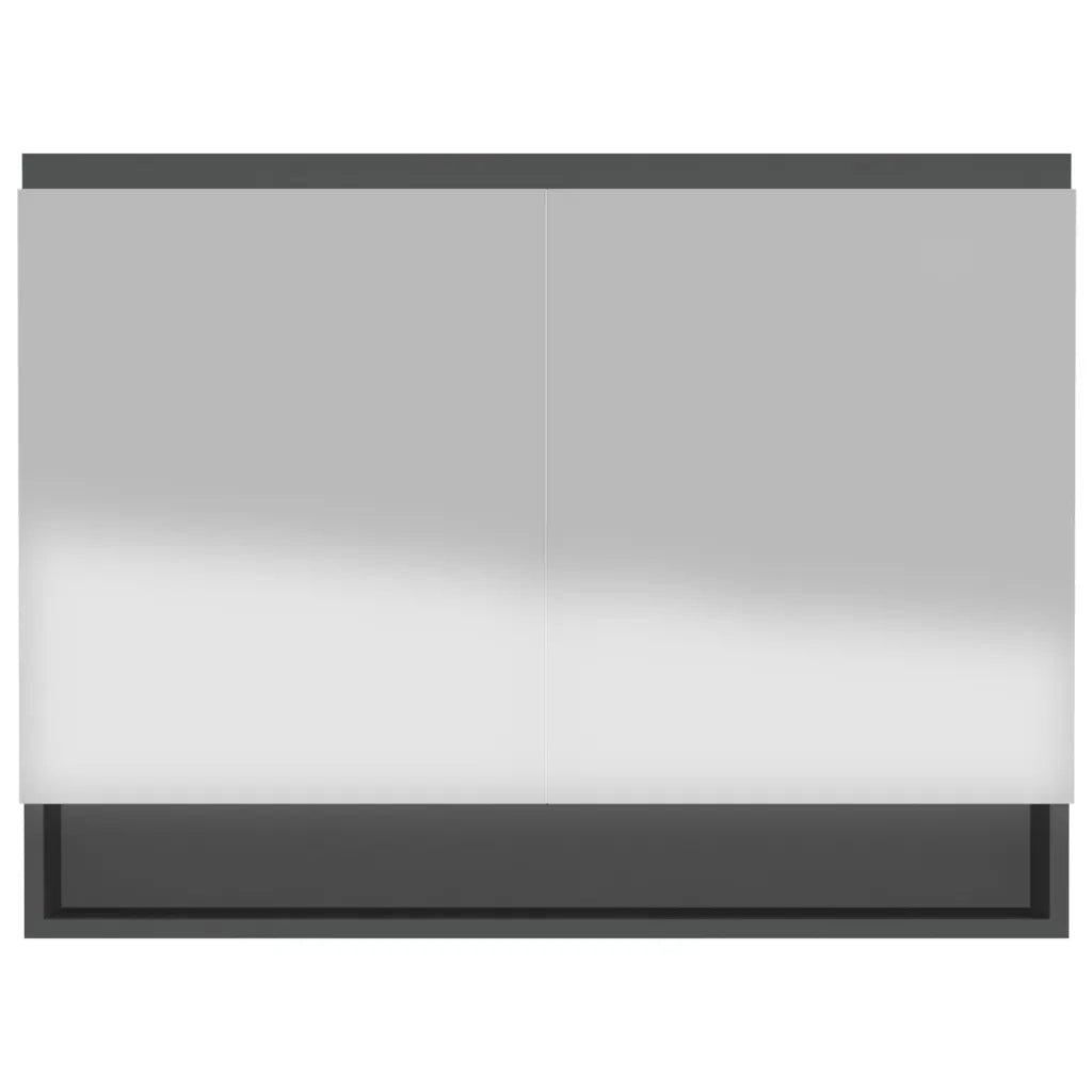 Armadietto a Specchio per Bagno 80x15x60 cm MDF Antracite cod mxl 67571
