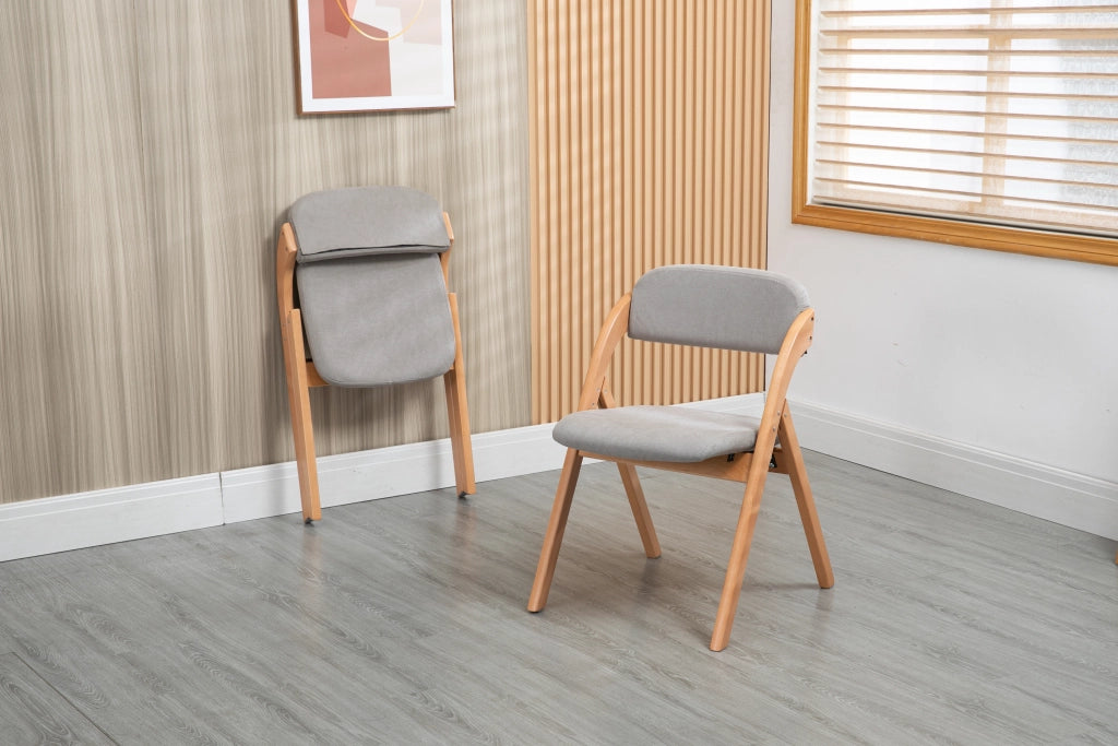SEDIE PIEGHEVOLI IMBOTTITE Set da 2 Legno Grigio