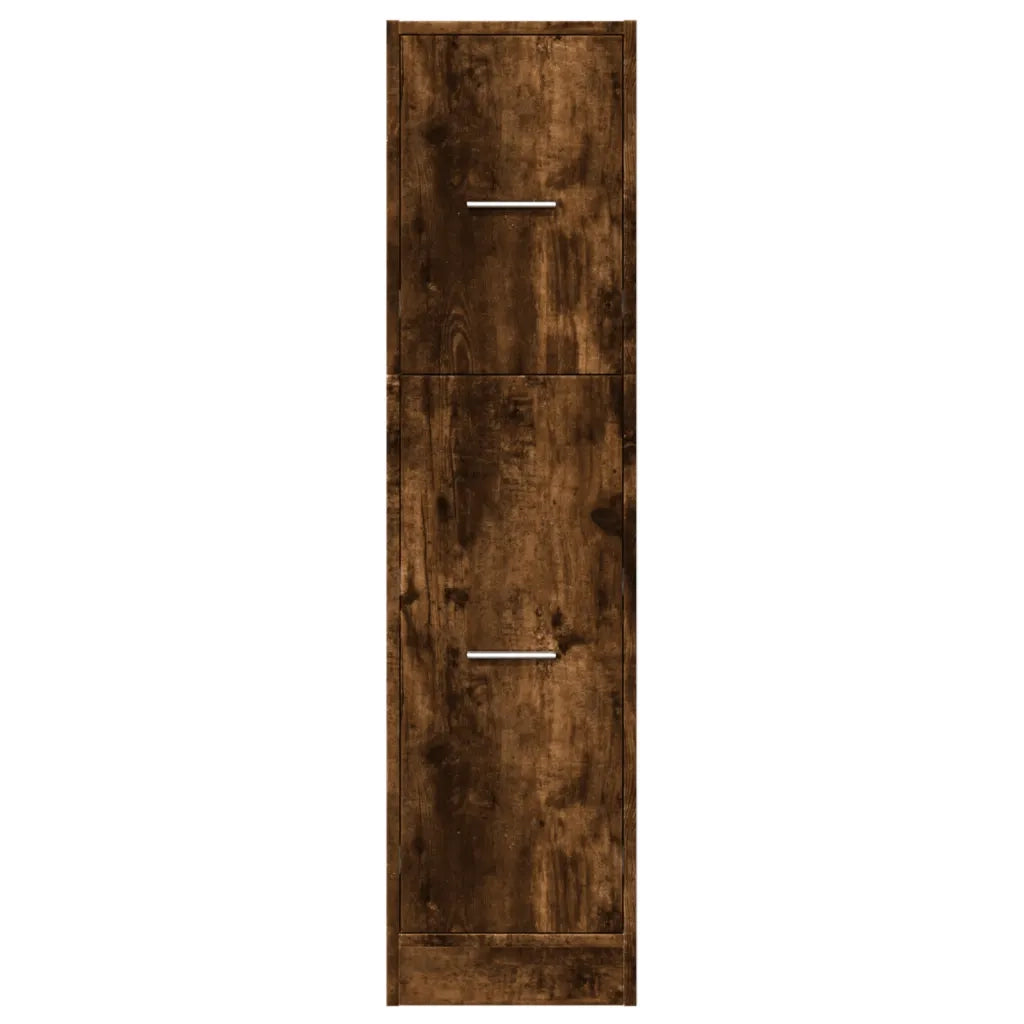 Mobiletto da farmacia multifunzionale contenitore 30 x 41 x 118 cm legno composito finitura rovere affumicato 02_0050614