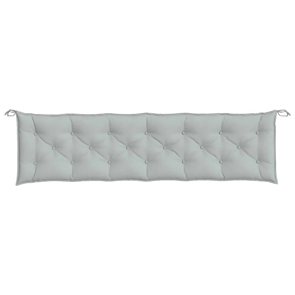 Cuscini Panca Giardino 2 pz-Set di 2 Cuscini per panchina da esterno Grigio Chiaro M¨¦lange 200x50x7 cm