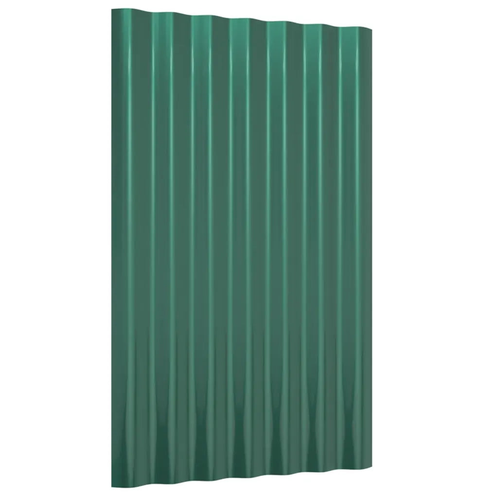 Pannelli Tetto 36 pz Acciaio Zincato Verde 60x36 cm CFW1902219