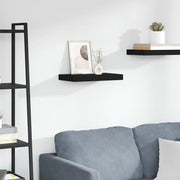 Scaffale a Parete Nero 40x23x3,8 cm in MDF cod mxl 33439