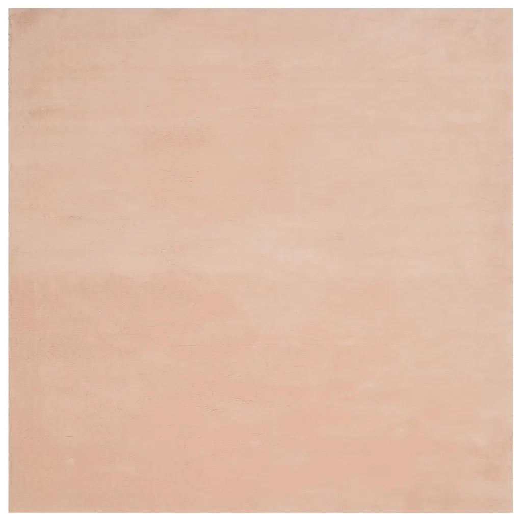 Tappeto a Pelo Corto HUARTE Morbido e Lavabile Rosato 160x160cm 375154