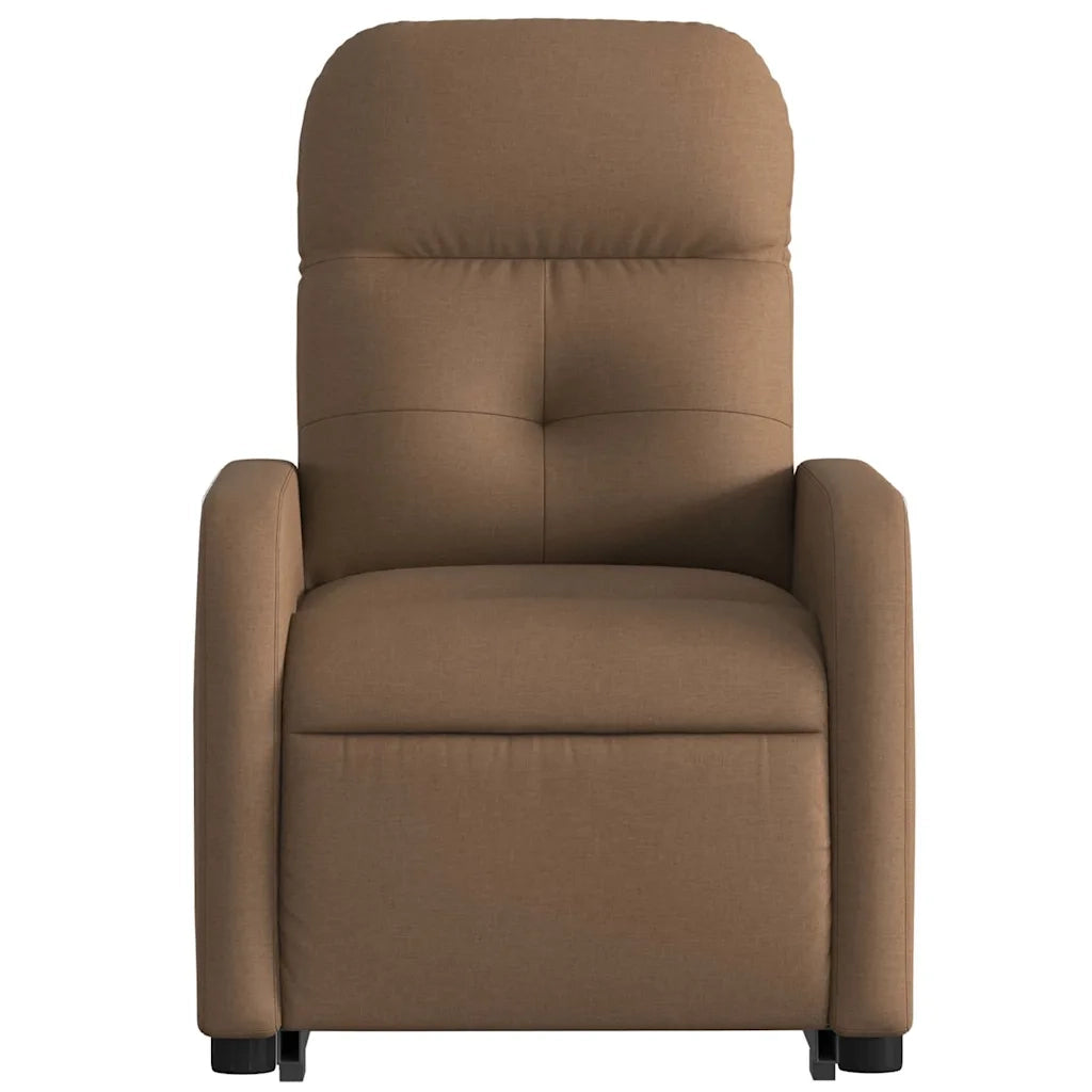 Poltrona Alzapersona Reclinabile Elettrica Marrone Tessuto 3206817