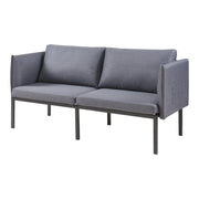Divano/poltrona a 2 posti 69 x 158 x 63 cm grigio scuro 03_0009133