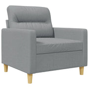 Poltrona | Sedia Relax Grigio Chiaro 60 cm in Tessuto