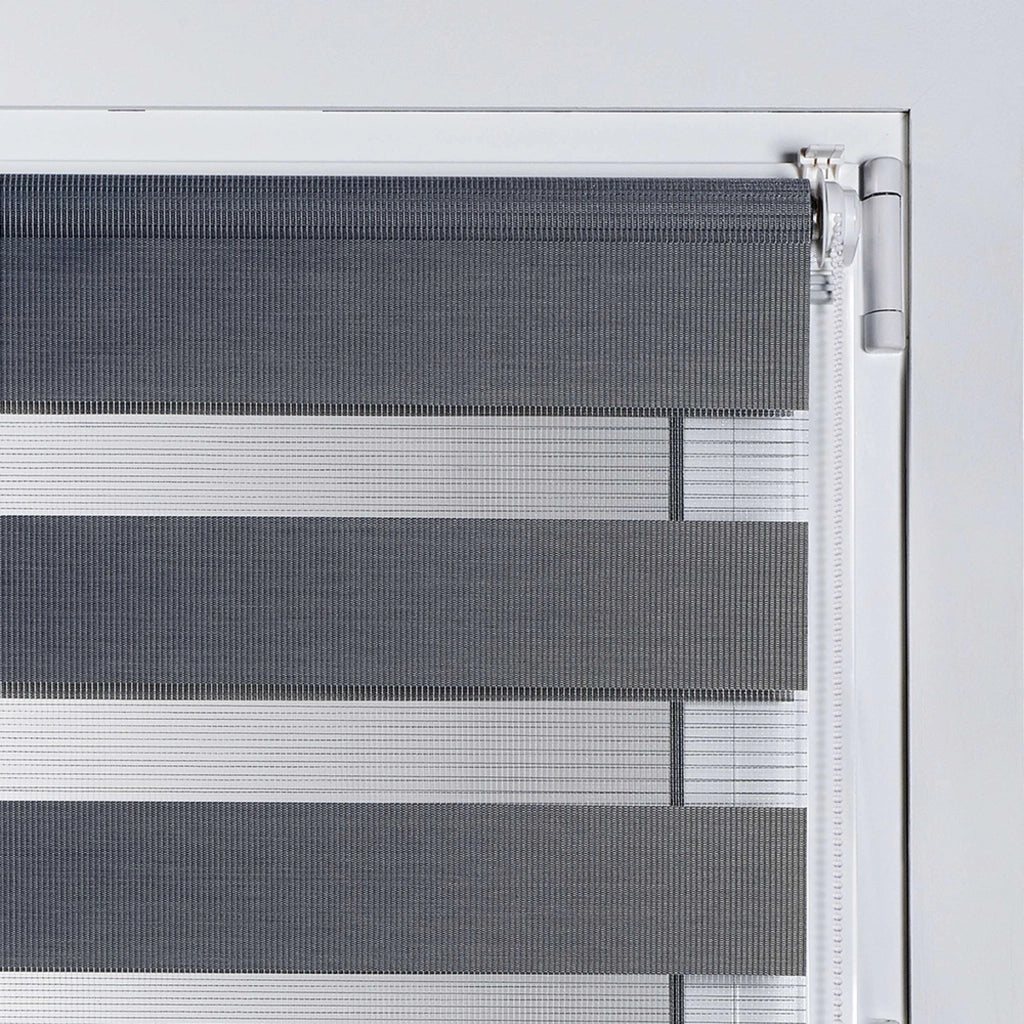 Tenda a Rullo giorno / notte installazione senza foratura EasyFix Argento 60x180 cm