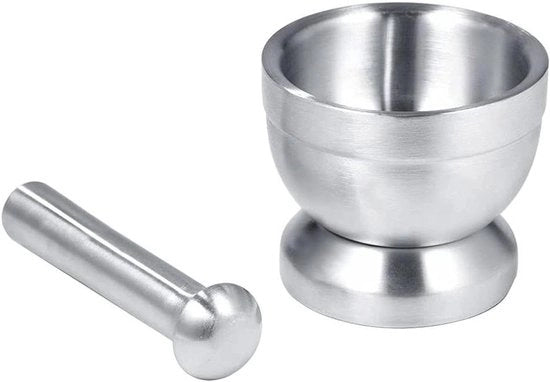 Manicotto in Acciaio Inossidabile con Set di Stampi e Viti per Verdure, Aglio, Erbe e Documenti in Cucina con Coperchio.