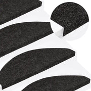 Tappetini Autoadesivi per Scale 30 pz Antracite 65x22,5x3,5 cm