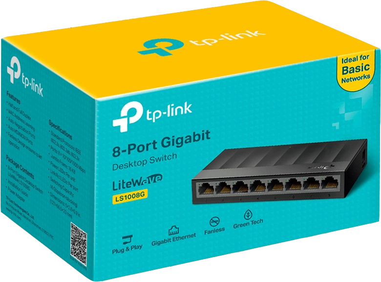 ORIGINAL TP-Link Accessori per computer nero LS1008G Switch