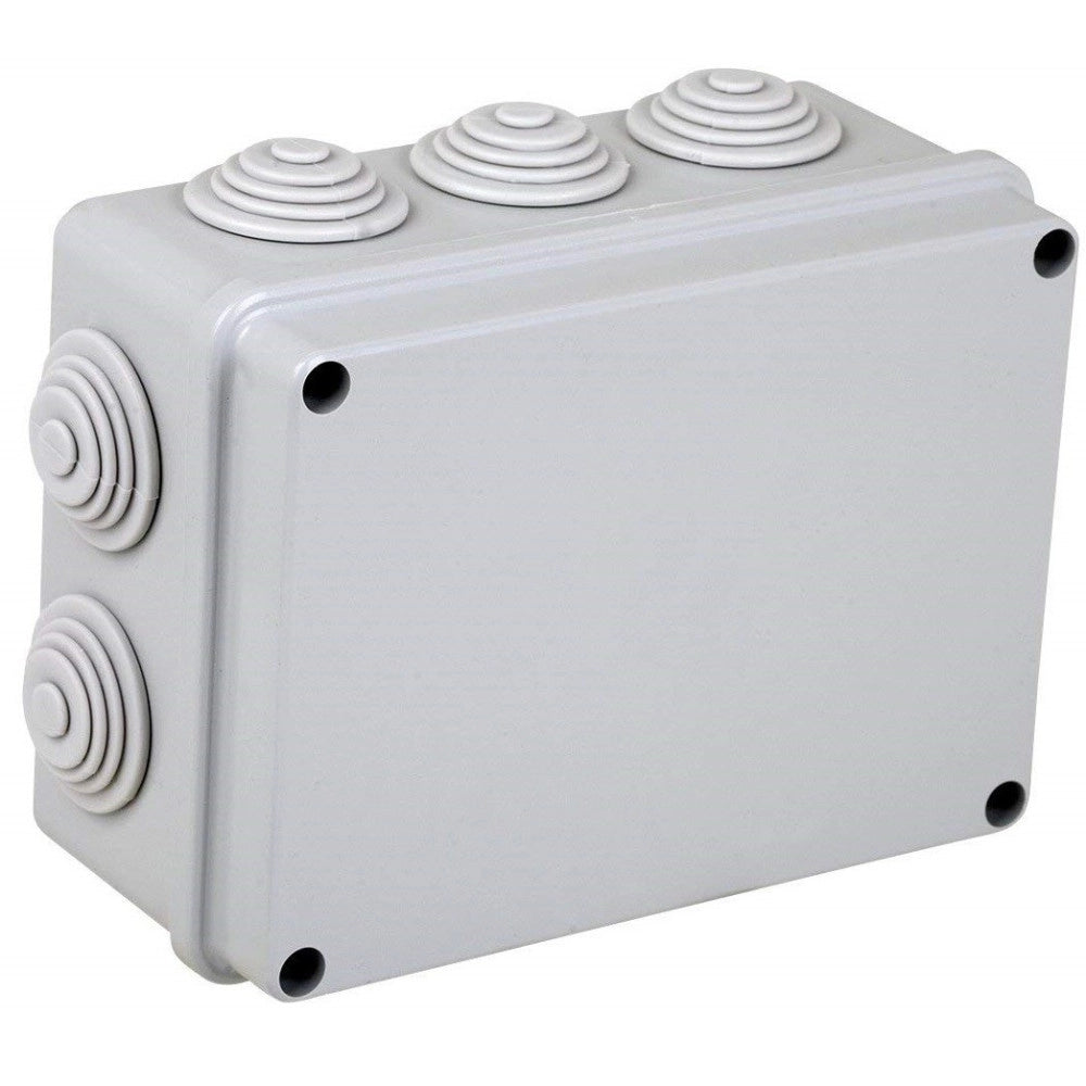 Trade Shop - Scatola Derivazione Cavi 19x14x7cm 10 Passacavi Jk625 Elettrocanali Esterna Ip44 -