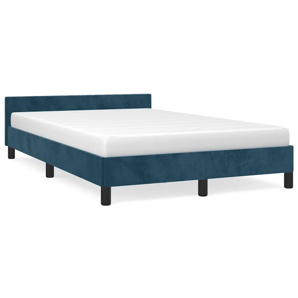 Giroletto senza Materasso-Struttura Letto Blu Scuro 120x190 cm Velluto 630482