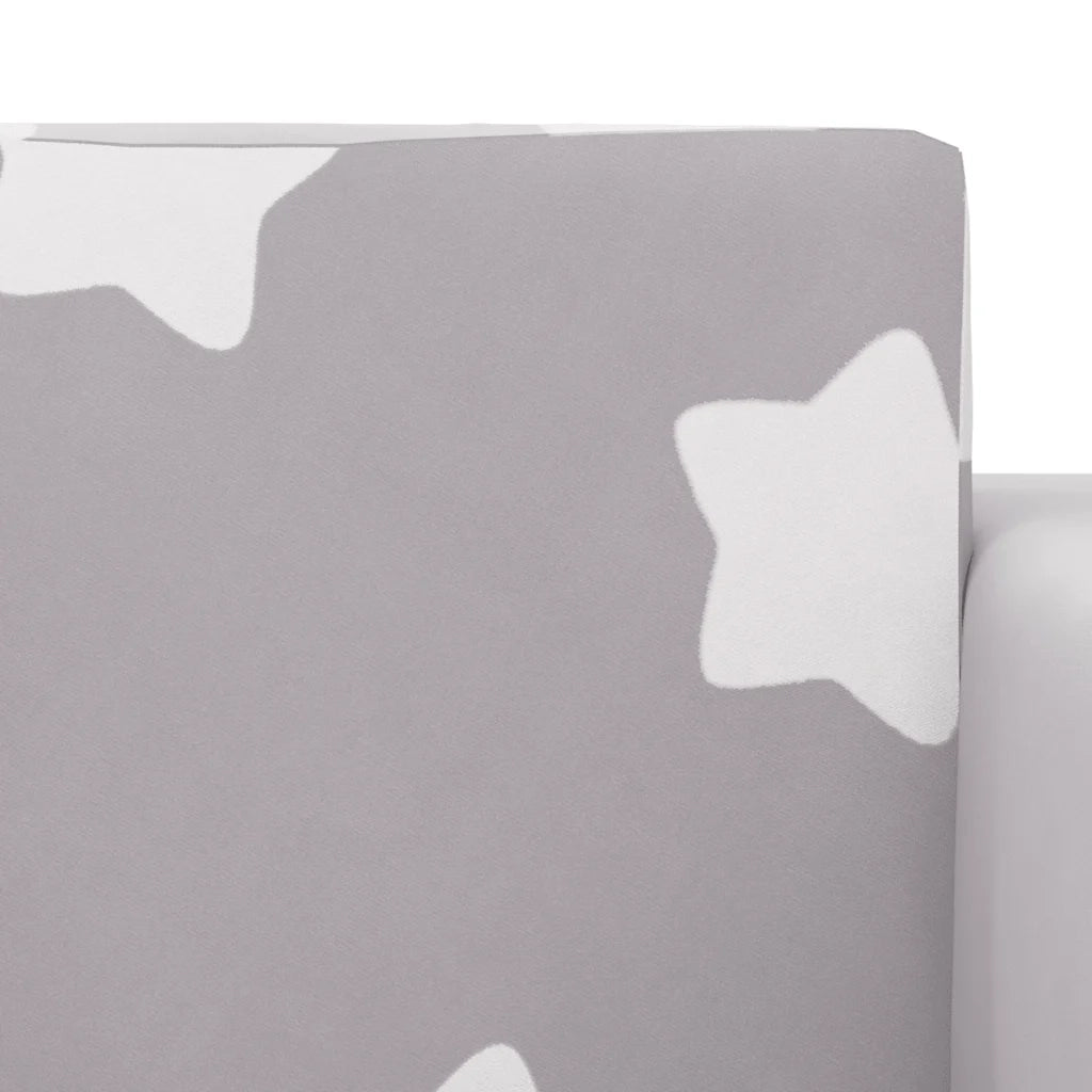 Divano Letto Bambini Grigio Chiaro con Stelle Morbido Peluche