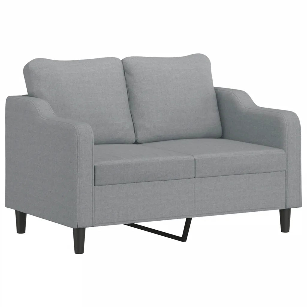 Set di Divani 3 pz con Cuscini Grigio Chiaro in Tessuto 3201770