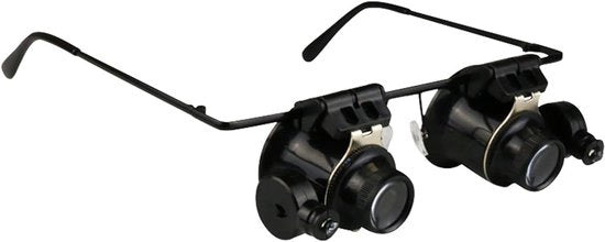 Montaggio Professionale con Verglassi a LED, 20X di Amplificazione, Ideale per la Riparazione di Orologi e la Lettura di Giornali
