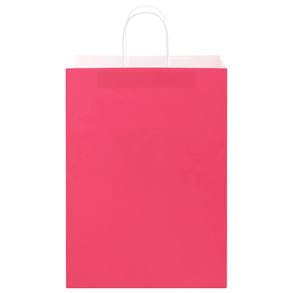 Sacchetti di Carta 250 pz con Manici Rosa 32x17x44 cm 4101678