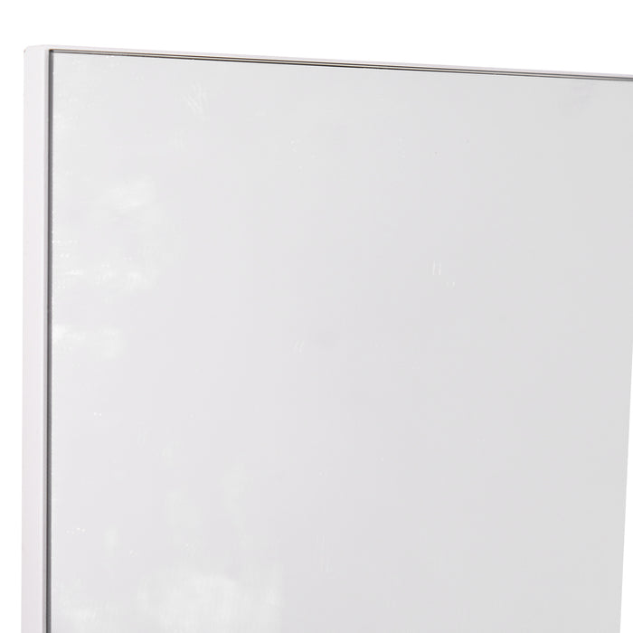 Easycomfort Mobiletto Pensile Bagno 60 x 10 x 48cm, con Specchio e 3 Ripiani, Armadietto a Parete in MDF Bianco