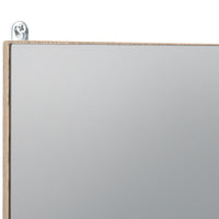 Easycomfort Armadietto Pensile per il Bagno con Mensola e 2 Ripiani, Installazione a Parete, Grigio e Rovere, 57 x 14.2 x 49.2cm