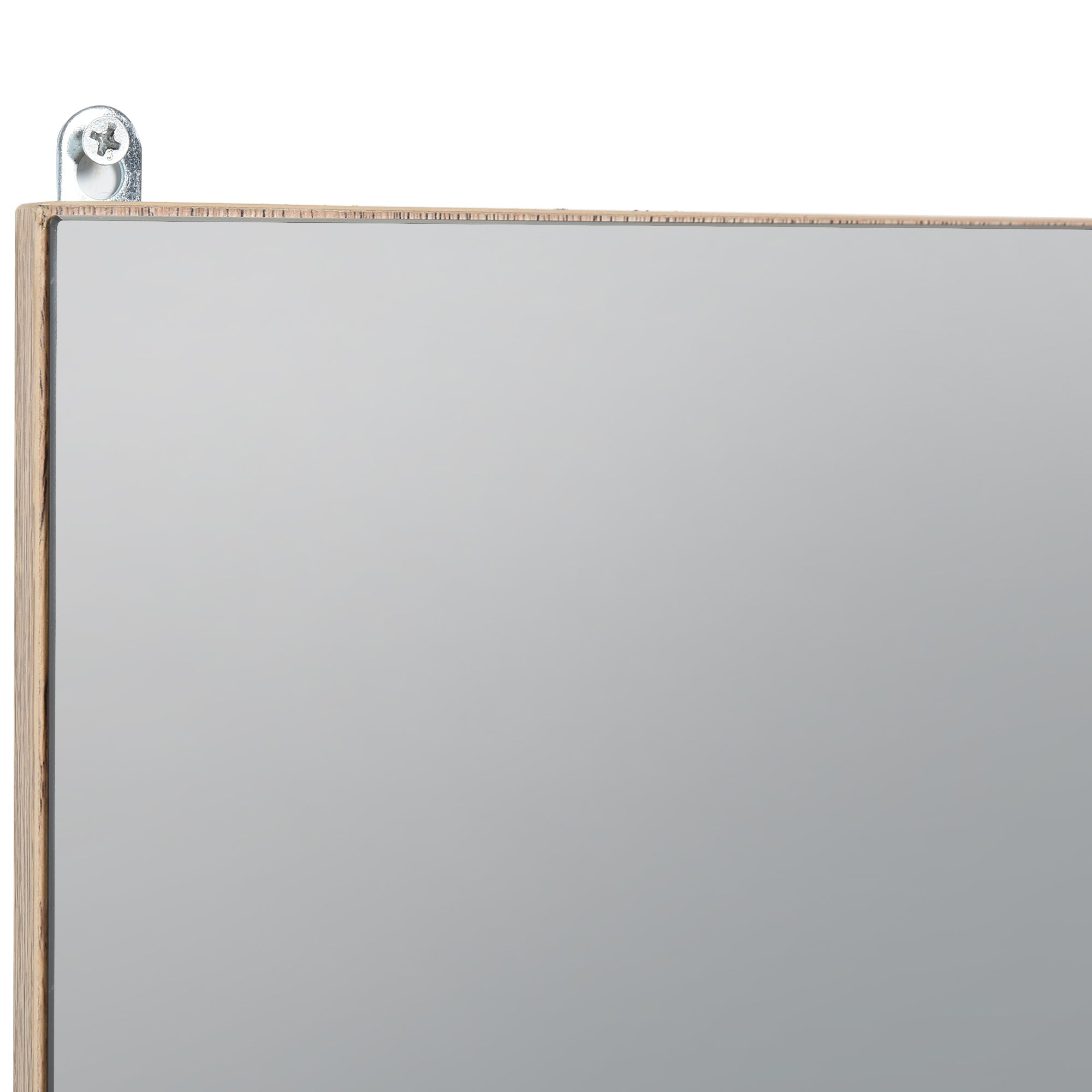 Easycomfort Armadietto Pensile per il Bagno con Mensola e 2 Ripiani, Installazione a Parete, Grigio e Rovere, 57 x 14.2 x 49.2cm